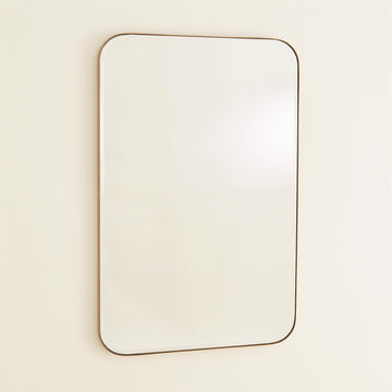 Banded Mirror- Brass