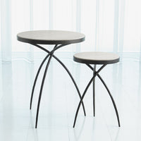 Tri-Pod Tables With Grey Marble Top