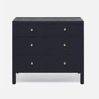 Jarin Dresser 36" in purple color and with four drawers, front view.