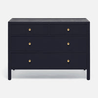 Jarin Dresser 48" in purple color and with four drawers, front view.