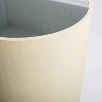Simple white Cara side drum table.
