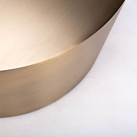 Drum Cocktail Table, Brushed Bronze finish and clean lines, designed in 1960 by Milo Baughman.