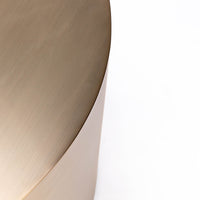 Drum Cocktail Table, Brushed Bronze finish and clean lines, designed in 1960 by Milo Baughman.