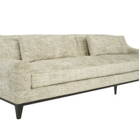Classy Boulevard sofa with single seat cushion in foam, 8” wide arms, and two large back cushions.