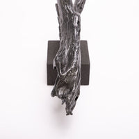 Driftwood Sculpture done in cast iron with a solid black marble base.
