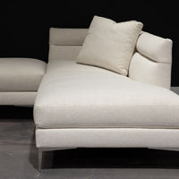 White Spaced Out Sectional with new contemporary classic design by Ransom Culler, clean lines and channeled inside back and arms and six distinct modular units.
