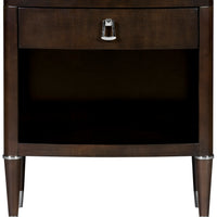 Lillett Nightstand with one drawer, front view.