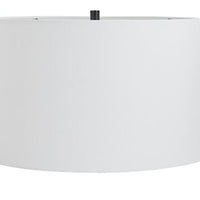 White drum shade of Savannah table lamp.