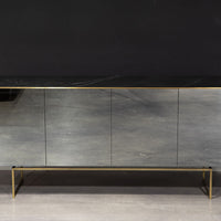 Magda Buffet with marble ceramic and Sovet's signature mirrors and four doors.