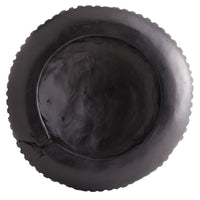 Erie Centerpiece Hand-carved of Natural Teak Root in Rich Ebony. Bottom view.