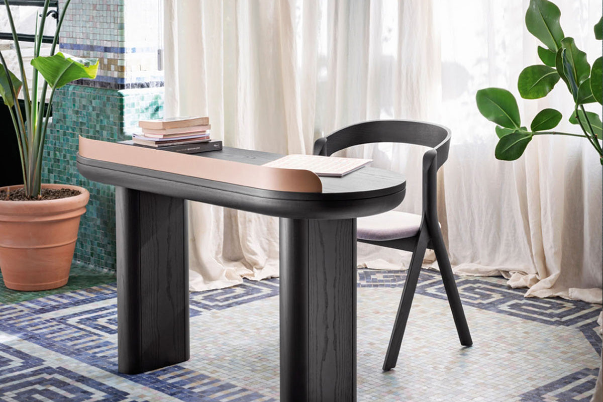 Invigo Cherry Sit-Stand Desk by Copeland Furniture