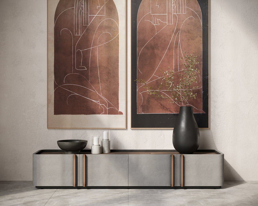 Jamille Media Console and Cabinet