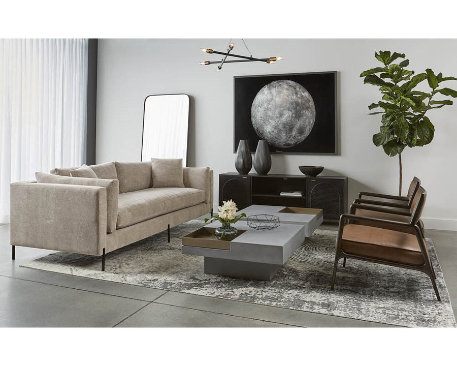 Aziza Media Console and Cabinet