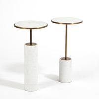 Short Cored Marble Table - Bronze