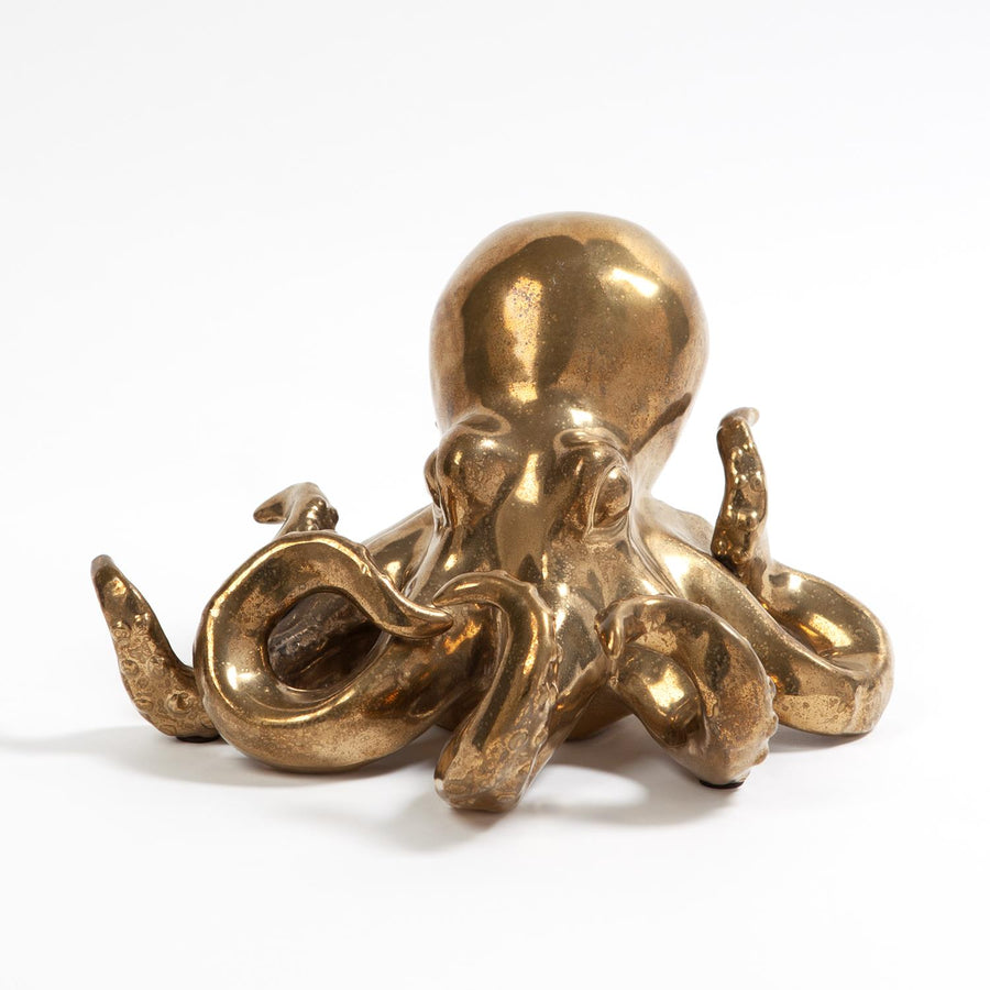 Octopus Sculpture - Gold
