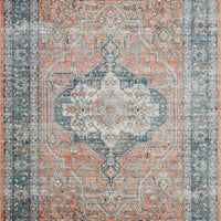 Elise Coral/ Blue Area Rug