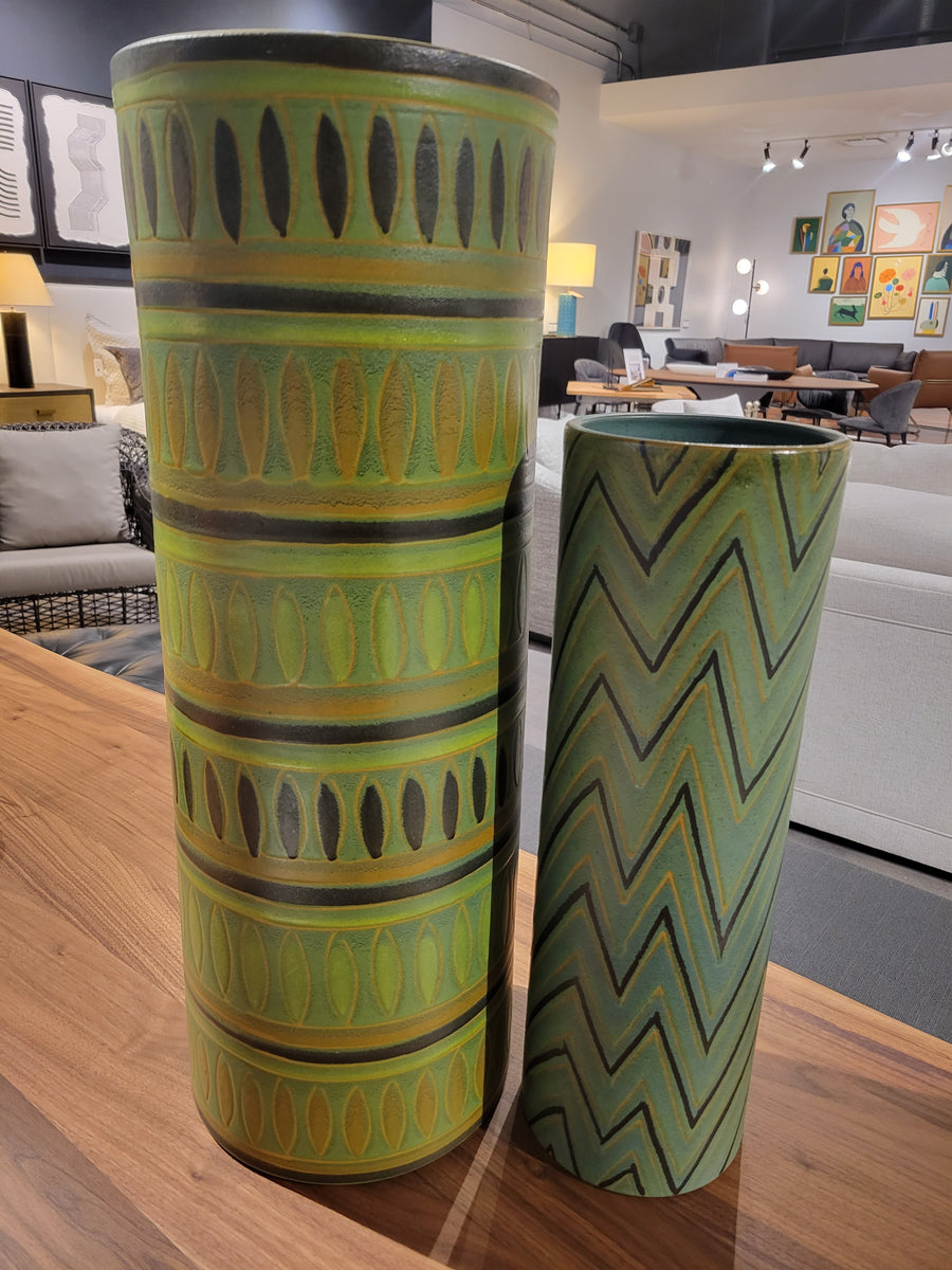 Greenfield Cylinder Vases- Set of 2