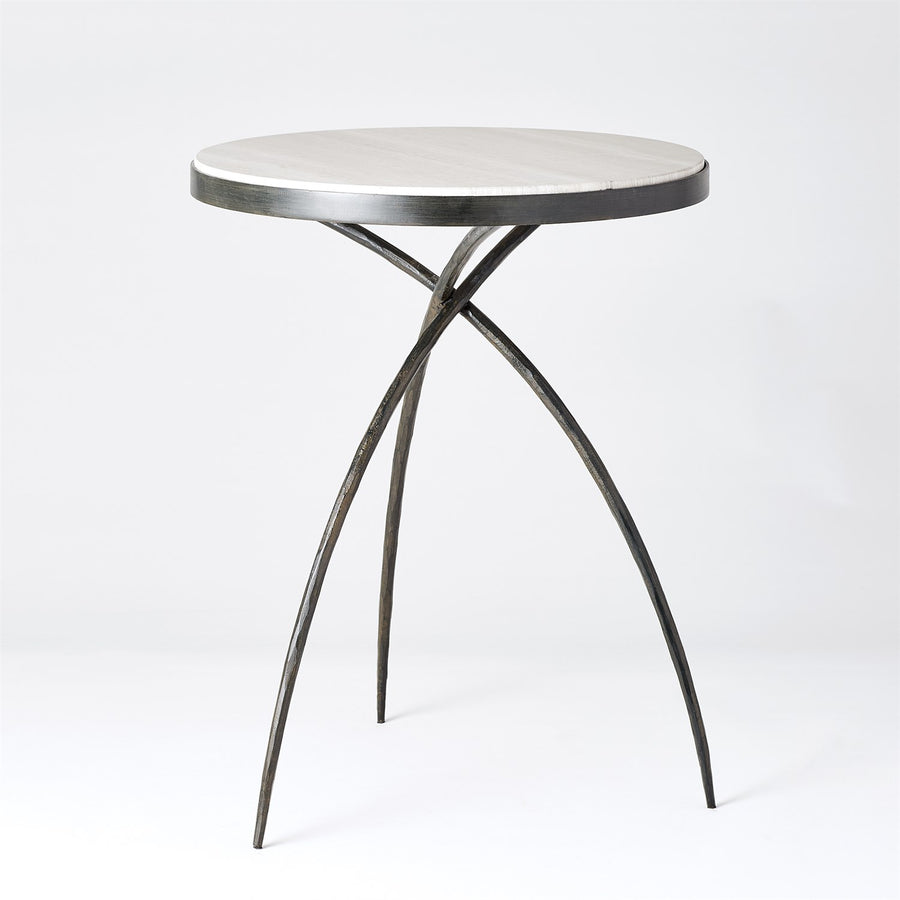 Tri-Pod Tables With Grey Marble Top