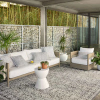 Rainier RAI-02 Pebble / Ivory Area Rug