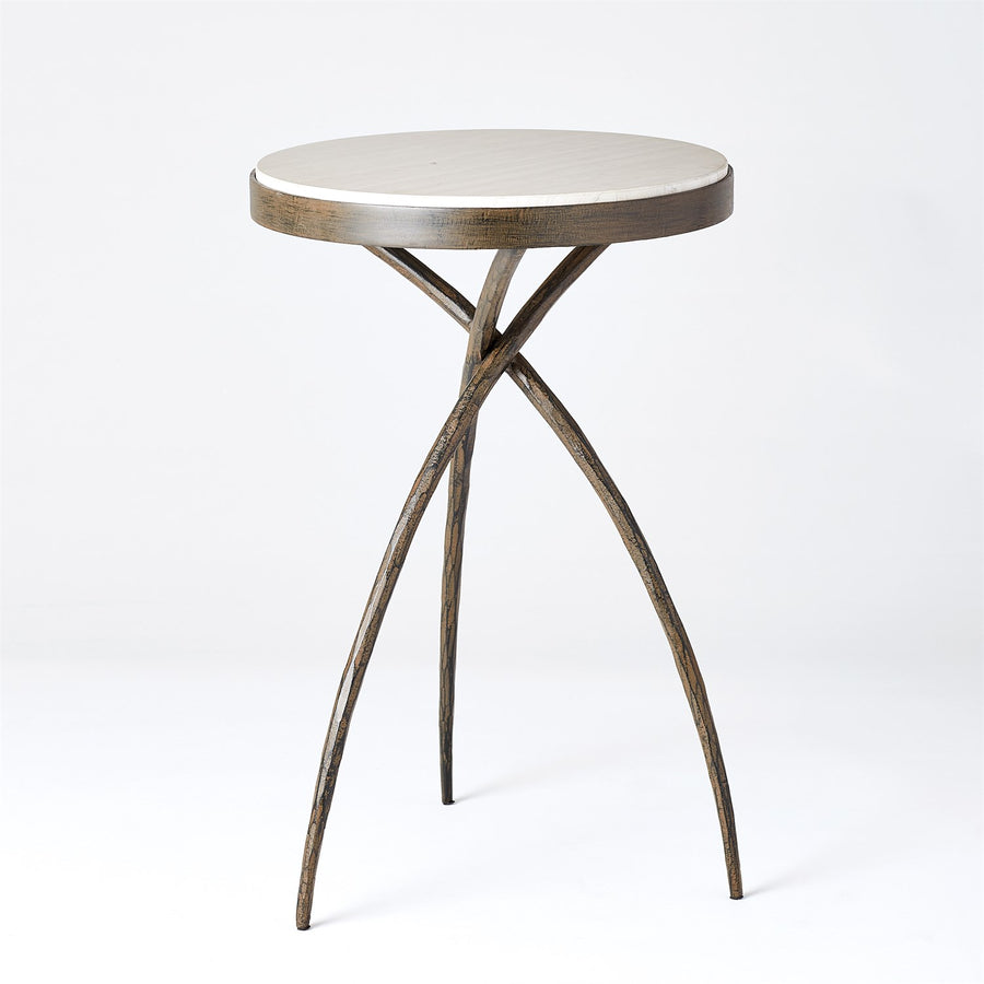 Tri-Pod Tables With Grey Marble Top