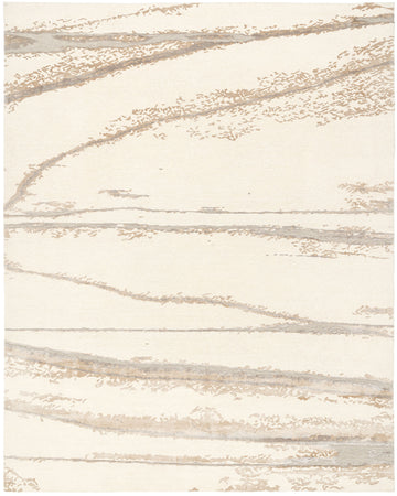 Spalted White Taupe Area Rug