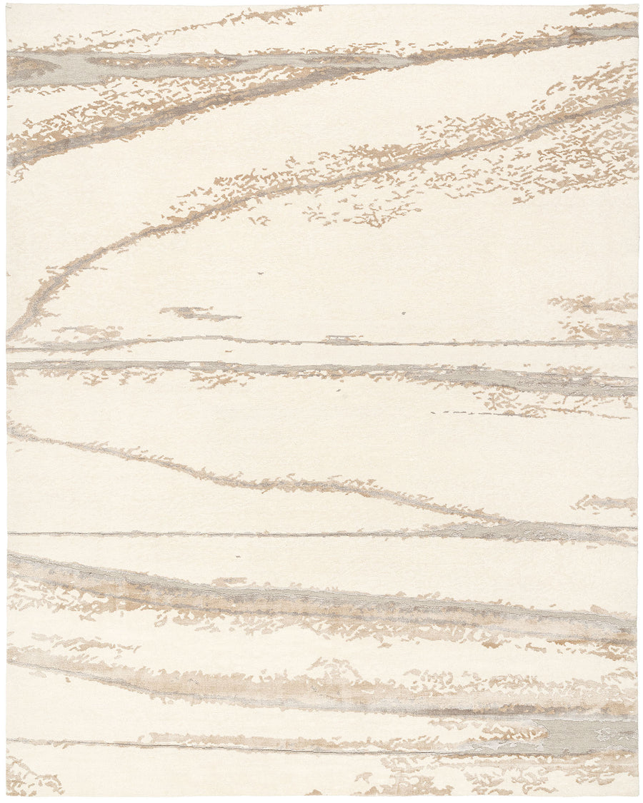 Spalted White Taupe Area Rug