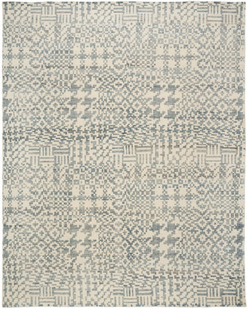 Weaves CR White Blue Area Rug