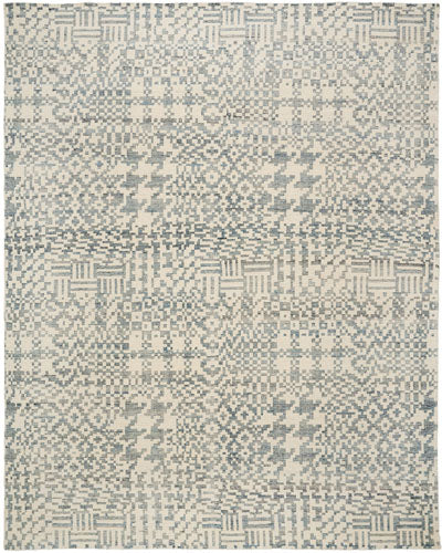 Weaves CR White Blue Area Rug