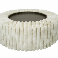 Zai Round Cocktail Ottoman ( Fur)