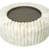 Zai Round Cocktail Ottoman ( Fur)