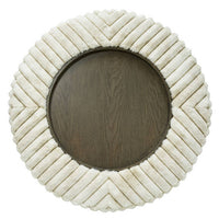Zai Round Cocktail Ottoman ( Fur)