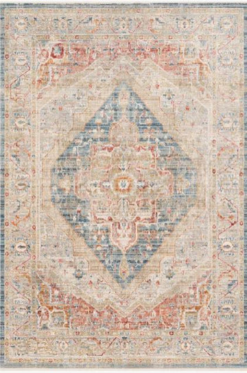 Claire Blue/ Multi Area Rug