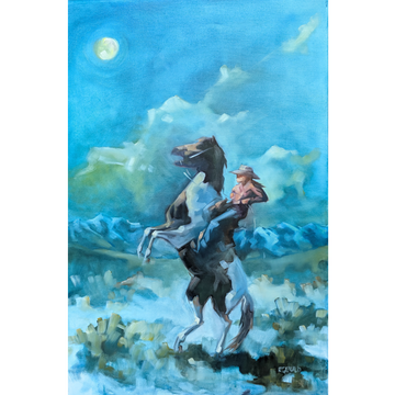 "Hold Your Horses" - Original Oil Painting