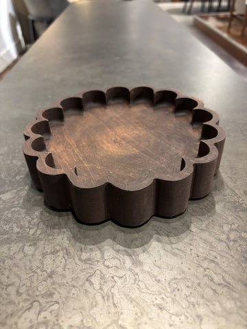 Rubio Chocolate Scalloped Bowl