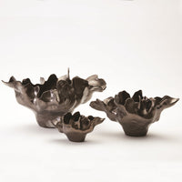 Meteor three Bowls Collection with multiple pieces cast, bound together, and fired.