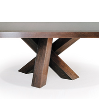K3 Dining Table done in a beautiful smokey walnut veneer and with K base design of laminated solid walnut.