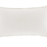 A white pillow from Faye Linen Plaster Collection.