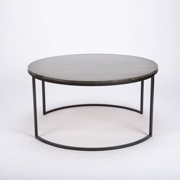 Taylor Cocktail Table with spare, elegant lines with maple top and metal base.
