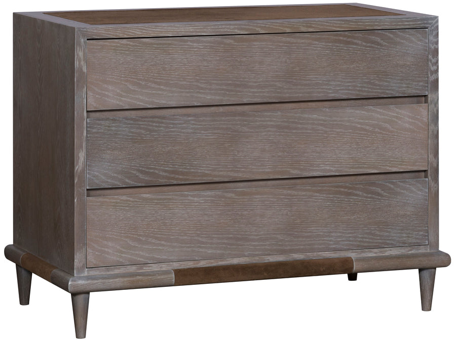 Chatfield Dresser - Seven drawers with Finger Grooves with No Hardware, front and side view.