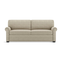 American Leather Gains Two Seat standard (Queen) Comfort Sofa Bed in light colors, front view.