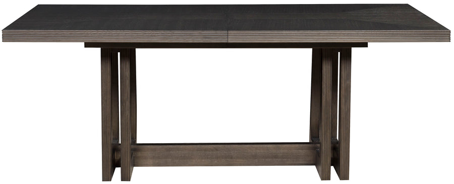 Axis Dining Table with clean lines, ash wood species, beefy to, and a captivating base.