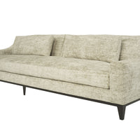 Classy Boulevard sofa with single seat cushion in foam, 8” wide arms, and two large back cushions.