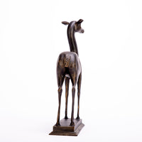 Fawn Sculpture made of iron. Back view.