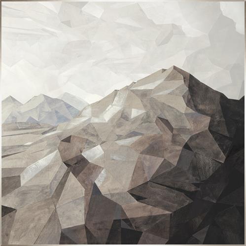 Abstract art painting on canvas Low Poly Landscape by Christopher Peter.