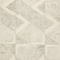 Milo Grey + Granite Area Rug with geometric  designs softened by a tonal color palette hand-tufted of 100% wool pile by artisans in India.