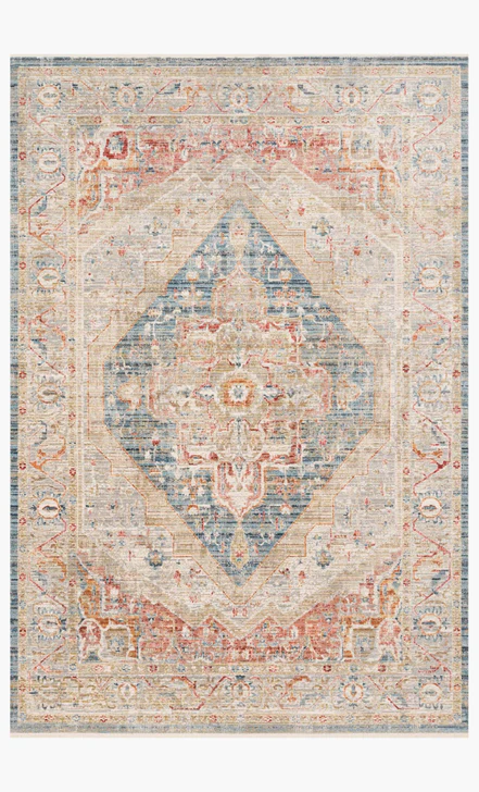 Claire Blue/ Multi Area Rug