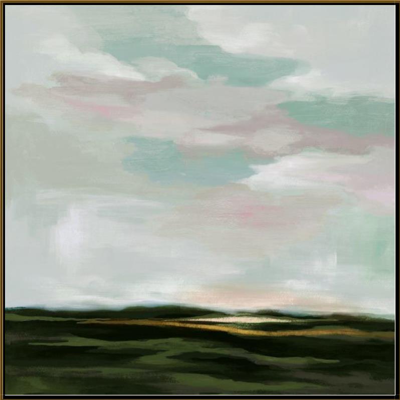 Image Brush Gel on canvas Pastel Horizon I by Janice Sadler.