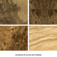 Examples of olive ash veneer.