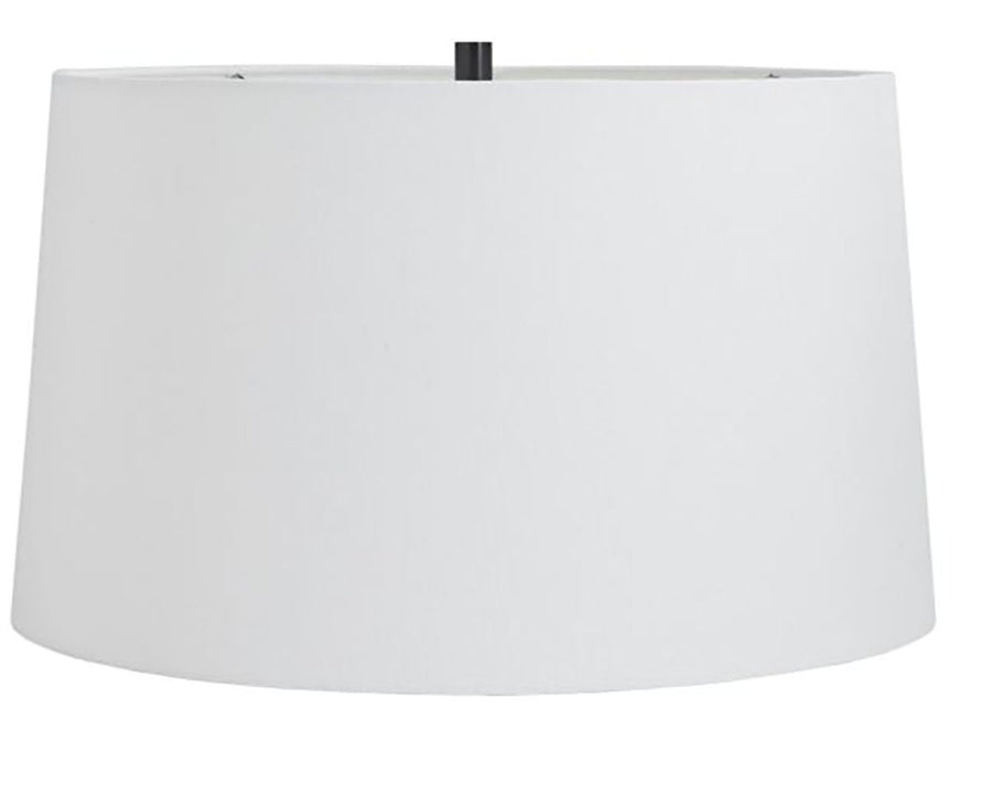 White drum shade of Savannah table lamp.