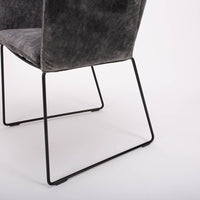 Black New York Arm Chair with painted finish and fully removable covers. Closed up view of the legs.